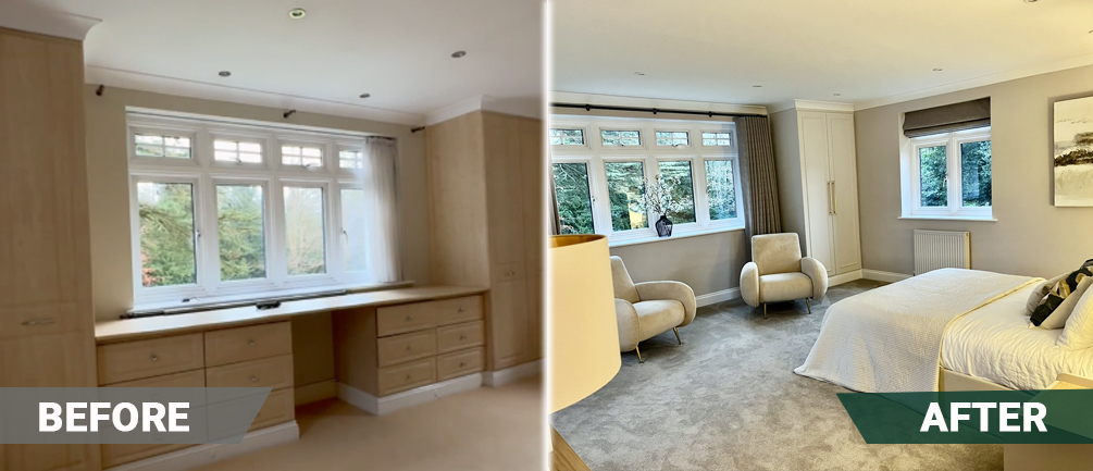 before and after bedroom