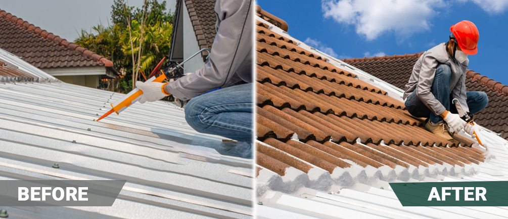 before and after roofing
